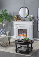 Round Hand Carved Rose Antique Mirror Frame, Wall Mirror For Live Space by Unique Piece Furniture