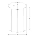 Drum Accent Side Table, Stylish Scalloped Design
