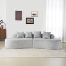 Modern Curved Sofa With Pillows by Unique Piece Furniture