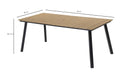 Outdoor Folding Dining Table for 4-6 with Steel Frame and Umbrella Hole by HouseOfZazla