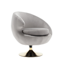 360 Degree Swivel Cuddle Barrel Accent Chairs, Round Armchairs with Wide Upholstered, Fluffy Fabric Chair for Living Room, Bedroom, Office, Waiting Rooms