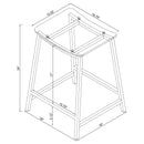 Staten - Backless Counter Stool (Set of 2) - Chrome