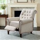 Aidan - Push Back Recliner Chair With Tufted Back And Nailhead Trim - Cream by HouseOfZazla