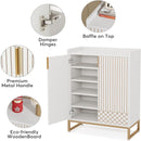 5 Tiers Shoe Storage Organizer With Doors by HouseOfZazla