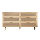 59.06" 6-Drawers Rattan Storage Cabinet