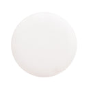 Tilly - Round Fur Upholstered / Burl Pouf Ottoman - White