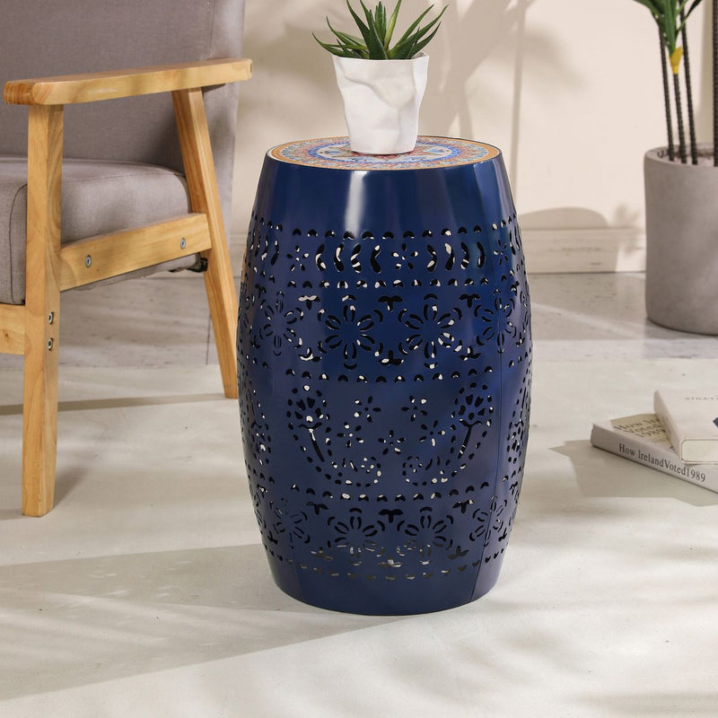 RUBY 12' SIDE TABLE - DARK BLUE