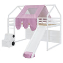 Loft Bed With House Shaped Frame And Tent by Unique Piece Furniture