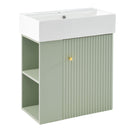 Modern Floating Bathroom Vanity With Ceramic Basin Perfect For Small Bathrooms by HouseOfZazla