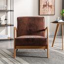 Classic Mid-Century Modern Accent Chairs, Open Framed Armchair With Cushioning by Unique Piece Furniture