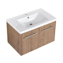 Modern Floating Bathroom Vanity With Resin Sink, Soft Close Doors by HouseOfZazla