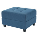 Navy Tufted Ottoman