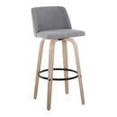 Toriano - Mid-Century Modern Fixed Height BarStool With Round Footrest (Set of 2) by Unique Piece Furniture