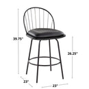 Riley - Claire Farmhouse Fixed Height Counter Stool With Swivel With Round Footrest (Set of 2) by Unique Piece Furniture