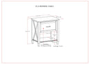 Ela - Bedside Table - Smoky Brown