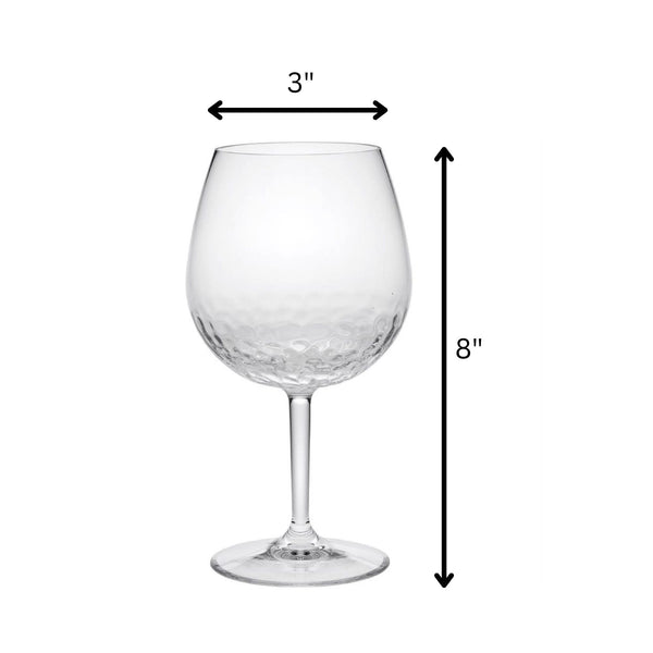 Tritan - Leadingware Unbreakable Wine Glass Set With Hammer Design Bpa Free Plastic, 22Oz - Clear, photo 2 of 7
