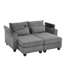 Convertible Chaise Lounge Sofa Chair With USB Ports, Cup Holders, Phone Holder And Storage by HouseOfZazla