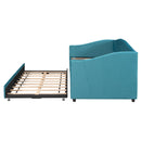 Upholstered Daybed Sofa Bed With Trundle Bed And Wood Slat by HouseOfZazla
