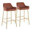 Daniella - Contemporary / Glam Fixed Height Bar Stool (Set of 2) by HouseOfZazla