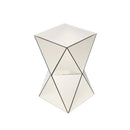 Champagne Mirrored Geometric Side Table