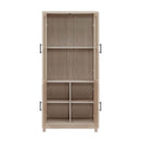 Jodie - Bookcase Cabinet With 6 Adjustable Shelves - Oak by HouseOfZazla