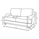 Anderson - 2 Piece Cushion Back Living Room Set - Gray by HouseOfZazla