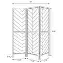 Marlene 3-Panel Room Divider Folding Screen Rustic Tobacco