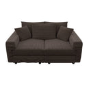 Deep Seat Convertible Sofa With Soft Pillows And Ottomans by HouseOfZazla