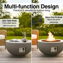 Outdoor Round Propane Fire Pit Table 28-inch, 40,000 BTU by HouseOfZazla