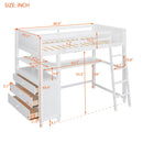 Loft Bed With Drawers With Desk And Shelves by HouseOfZazla