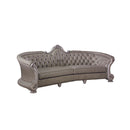 Dresden - 43" Sofa With 5 Pillows - Synthetic Leather & Vintage Bone White by Unique Piece Furniture