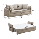 Irina Beige Fabric Sofa with Sleeper by HouseOfZazla