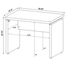 Skylar 39-inch Engineered Wood Writing Desk Cappuccino