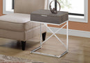 Accent Side Table with Storage Drawer in Taupe by HouseOfZazla