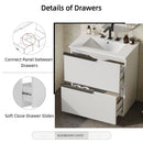 Fluted Bathroom Vanity With Ceramic Sink, Freestanding Cabinet by HouseOfZazla