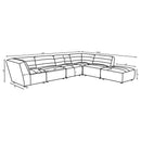 Nevve - 6 Piece Upholstered Tufted Sectional - Ivory by HouseOfZazla