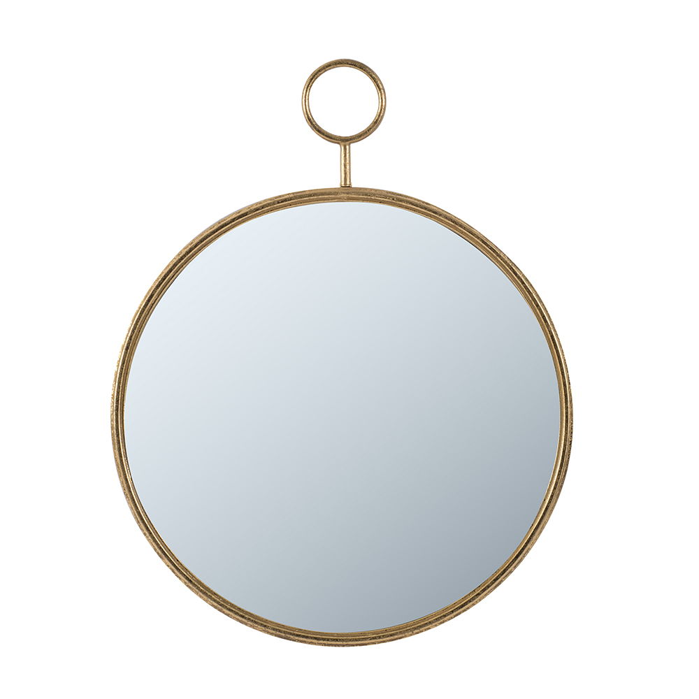 Circle Wall Mirror With Iron Frame, Accent Mirror For Living Room, photo 11 of 17