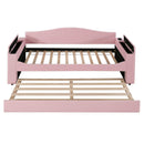 Upholstered Daybed With Storage Armrests, Trundle And Latest Integrated tooth Audio System