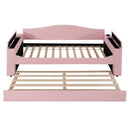 Upholstered Daybed With Storage Armrests, Trundle And Latest Integrated tooth Audio System by HouseOfZazla