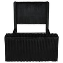 Centergrove Upholstered Queen Wingback TV Bed Black