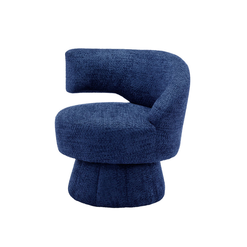 360 Degree Swivel Cuddle Barrel Accent Chairs, Round Armchairs with Wide Upholstered, Fluffy Fabric Chair for Living Room, Bedroom, Office, Waiting Rooms