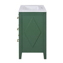 Retro Bathroom Vanity With Sink Combo, Free Standing Single Set With 3 Drawers