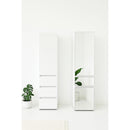 Elise - Modular Closet System With Mirror - White - Wood