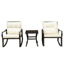 Metal 2 - Person Outdoor Patio Rocking Seating Group with Cushions