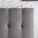 Bridgevine Home - Queen Size Tufted Upholstered Headboard With Nailhead Trim - Gray by HouseOfZazla
