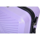 3 Piece Luggage Sets ABS Lightweight Suitcase with Two Hooks, Spinner Wheels, TSA Lock, (20/24/28), LIGHT PURPLE