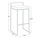 Fuji - Contemporary / Glam & Quality Construction Barstool by Unique Piece Furniture