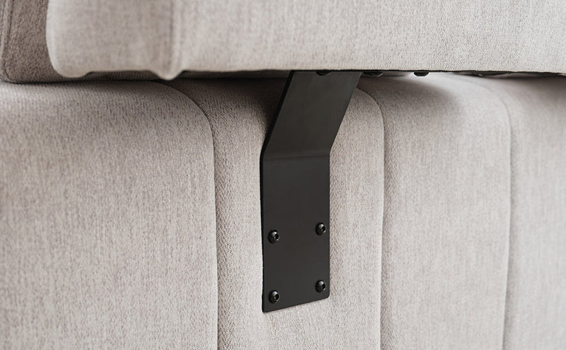 91.73" L-shaped Sofa Sectional Sofa Couch with 2 Stools and 2 Lumbar Pillows for Living Room, Light Grey