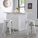 Backless Modern Industrial Bar Stools (Set of 2)
