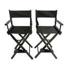 Casual Home Director's Chair, Foldable Style, Suitable For Adults (Set of 2) - Black by HouseOfZazla